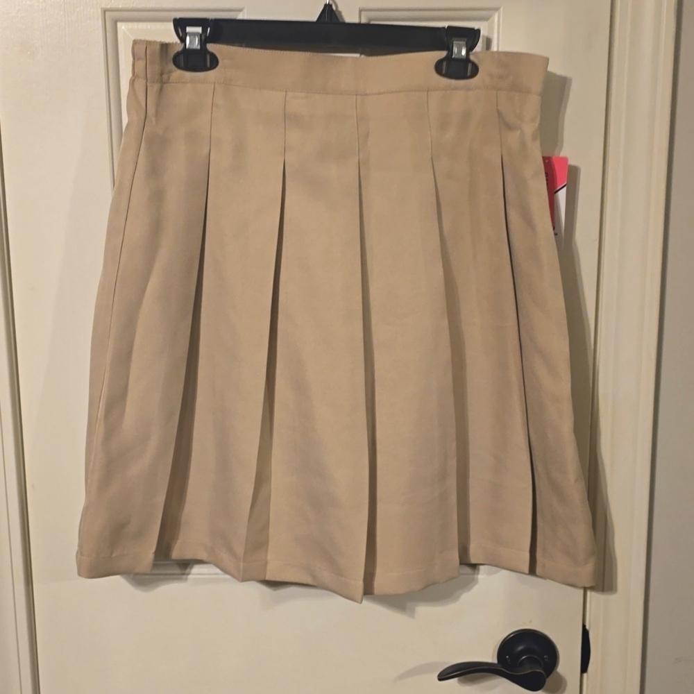 Khaki school skirt
